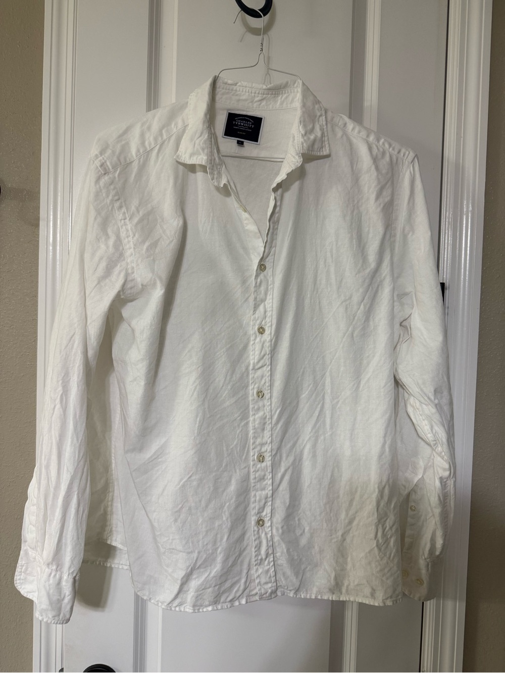 Charles tyrwhitt slim fit xl line White Button-Down Shirt